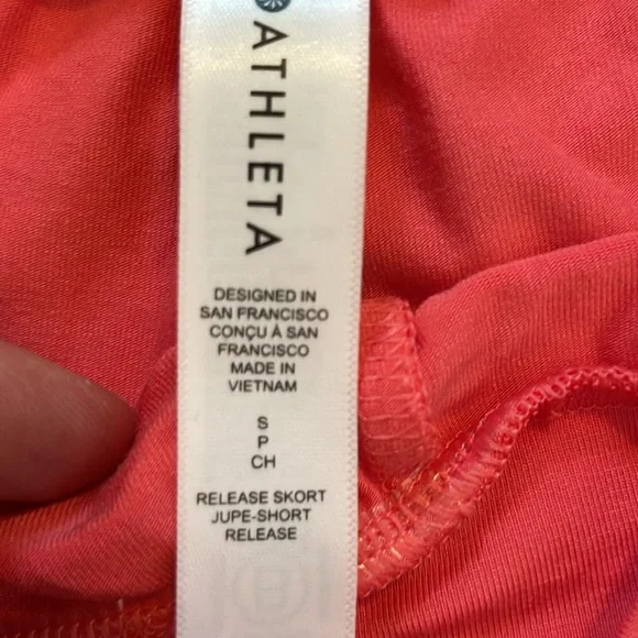 Athleta Neon Coral Release Skort Women’s Small
